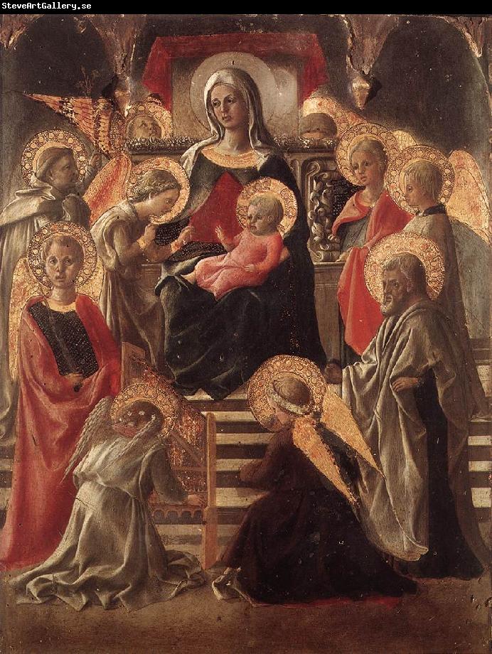 LIPPI, Fra Filippo St Stephen is Born and Replaced by Another Child (detail) sf
